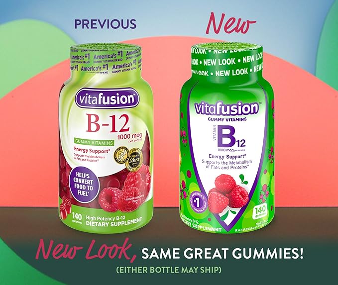 Vitafusion Vitamin B12 Gummy Vitamins 1 Brand, 90 and 60 Count
