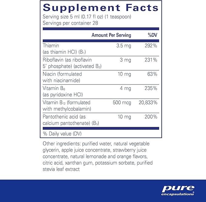 Pure Encapsulations B-Complex Liquid 4.73 oz (140 mL)