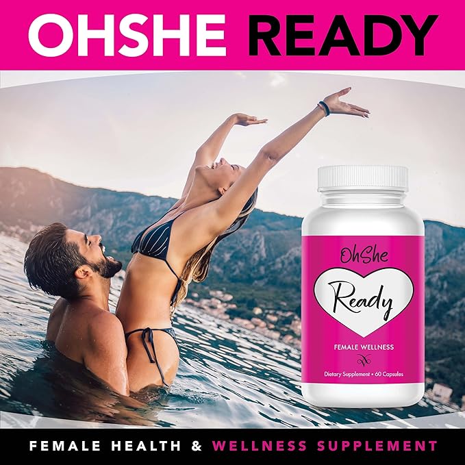 Ready- Female Health and Wellness Supplement- Supports Hormonal Harmony and Balance in Women- Naturally Boost Feminine Vitality, Energy and Mood- 60 Capsules
