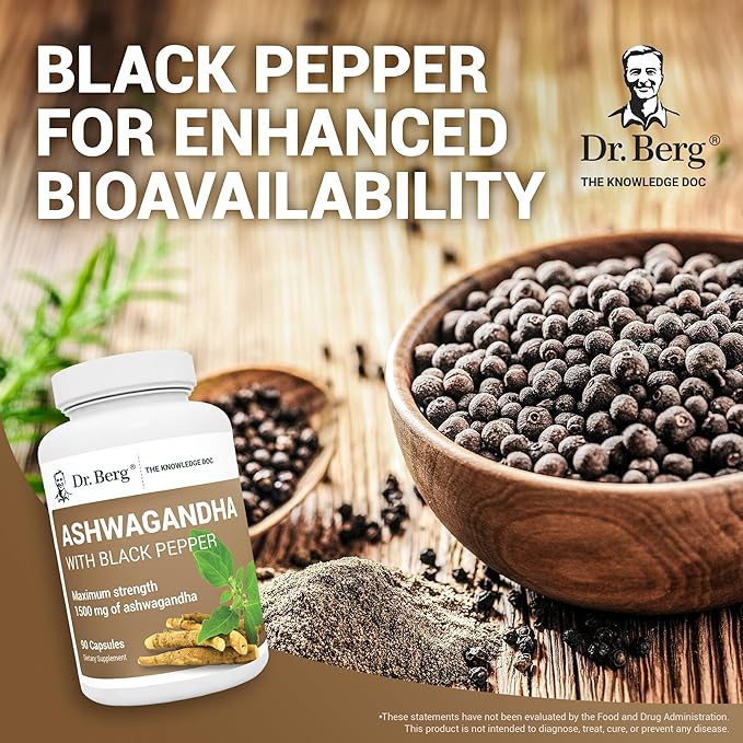 Dr. Berg Ashwagandha Capsules 1500mg 90 Capsules