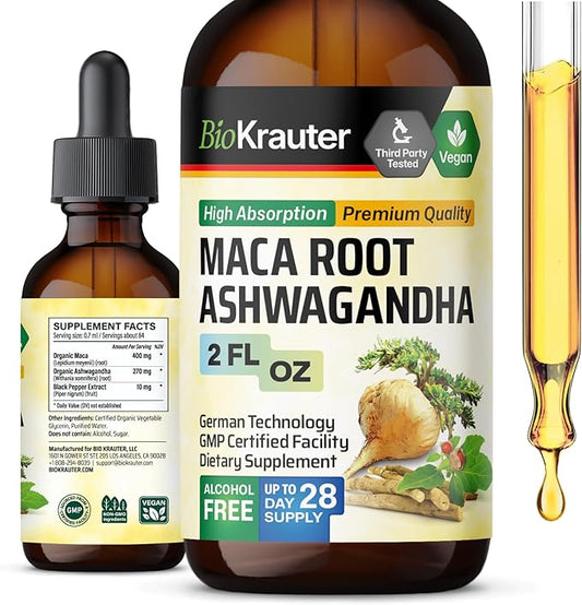 Maca Root and Ashwagandha Tincture 2 Fl.Oz.