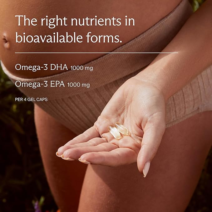 Needed. Prenatal Omega-3 1000mg DHA, 1000mg EPA, 4 Softgel 30-Day Supply