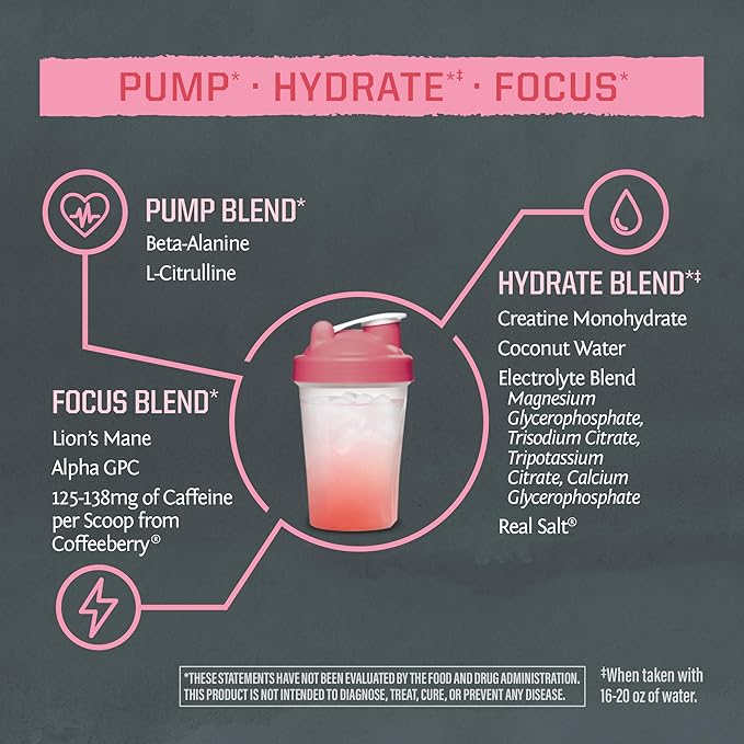 Pre Workout Powder Energy Drink Supplement 30 Servings