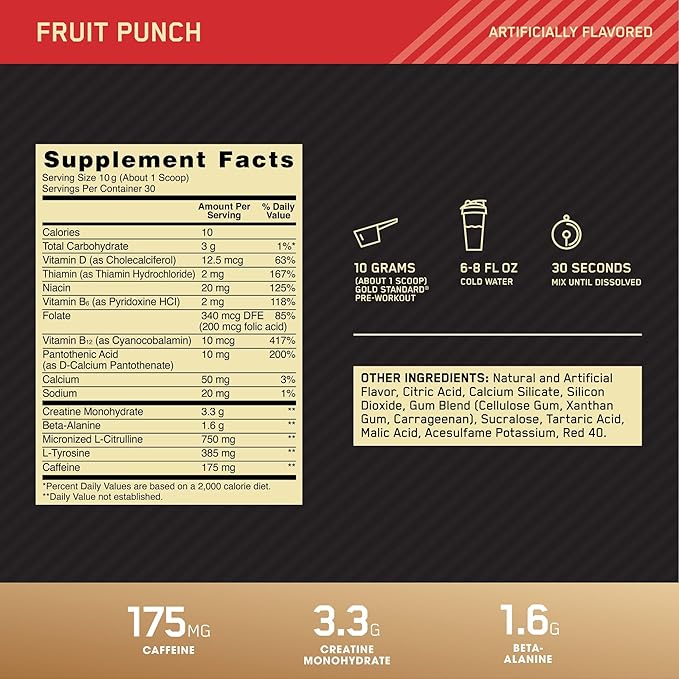 OPTIMUM NUTRITION Gold Standard Pre-Workout 30 Servings