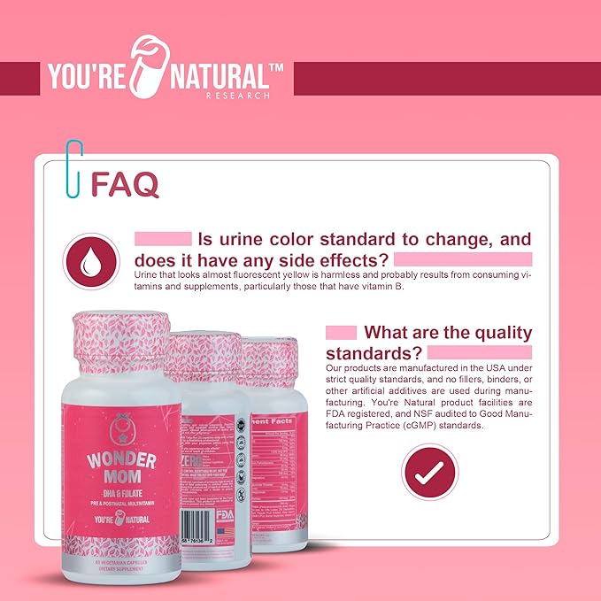 Premium Prenatal & Postnatal Vitamins: Folate, B12, Multivitamin 30 Days