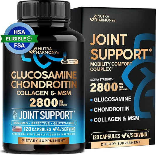 Glucosamine Chondroitin MSM Collagen 2800 mg 120 Capsules