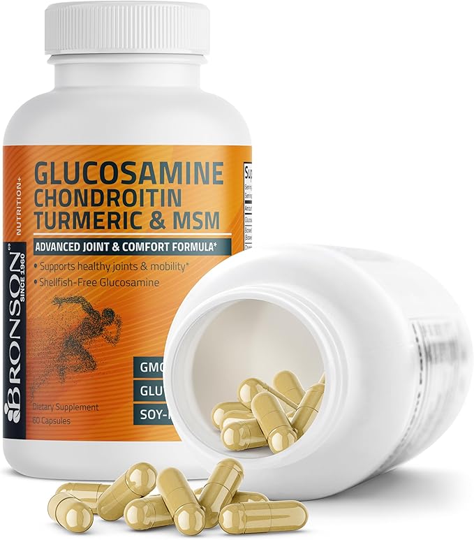Bronson Glucosamine Chondroitin Turmeric & MSM 60 Capsules
