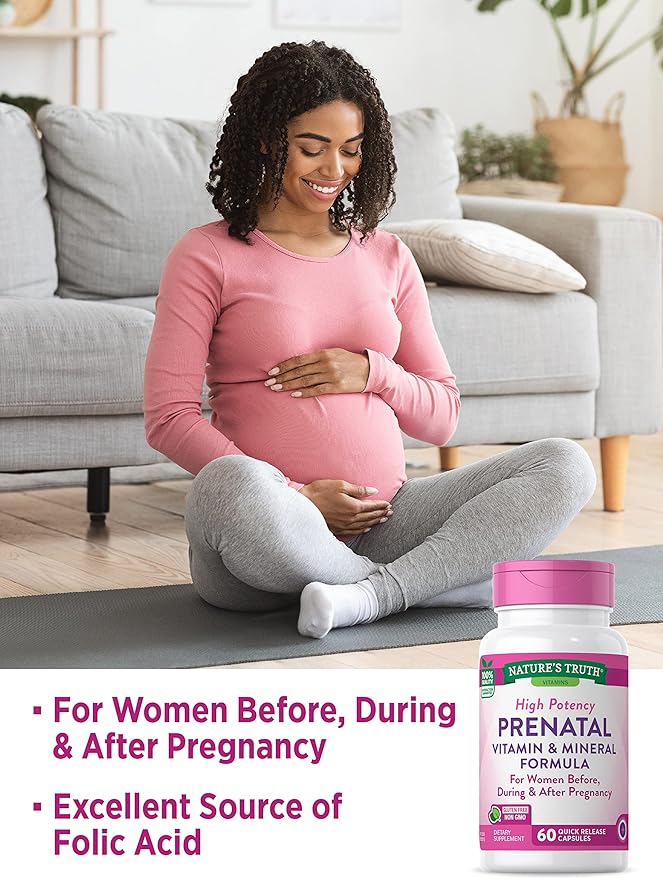 Nature's Truth Prenatal Vitamins With Folic Acid 60 Capsules