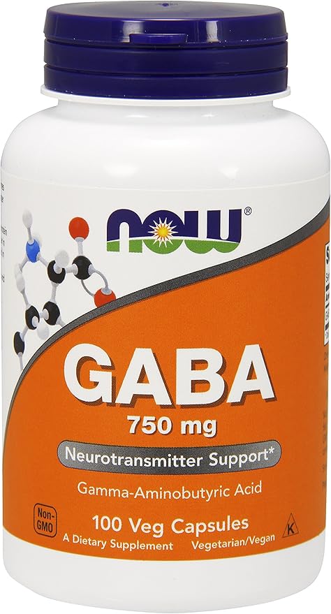 Now Foods GABA 750mg 100 Vcaps