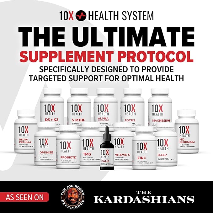 10X Health Focus Brain Supplements 60 Capsules